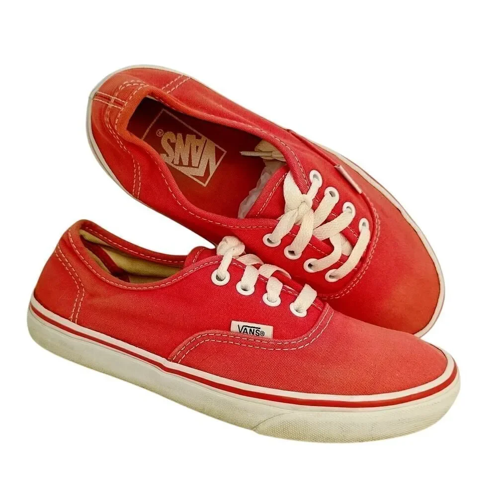Vans Pink Low Cut Lace Up Sneakers - Women's Size 7.5